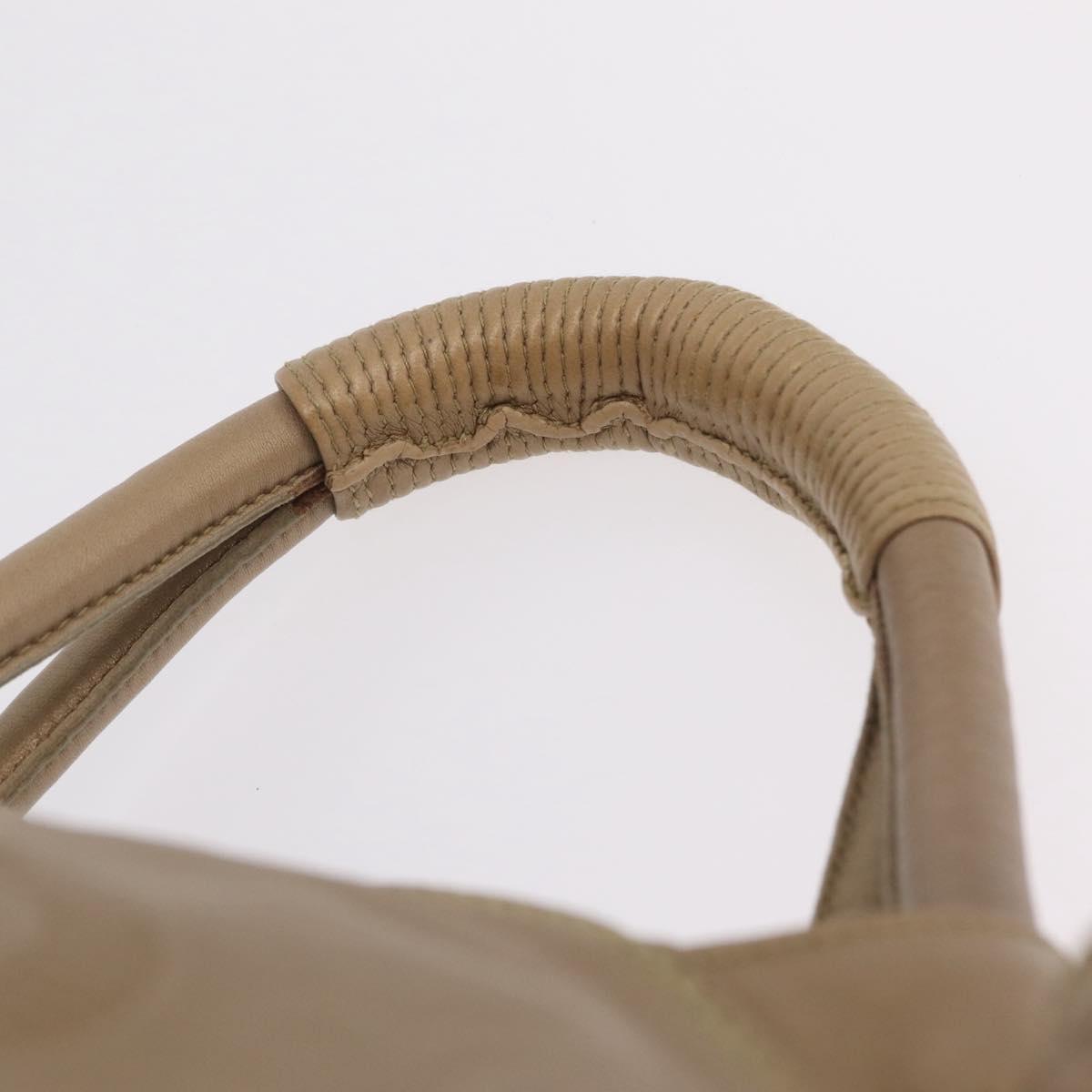 LOEWE Anagram Nappa Aire Hand Bag Leather Gold Tone Auth 204099V