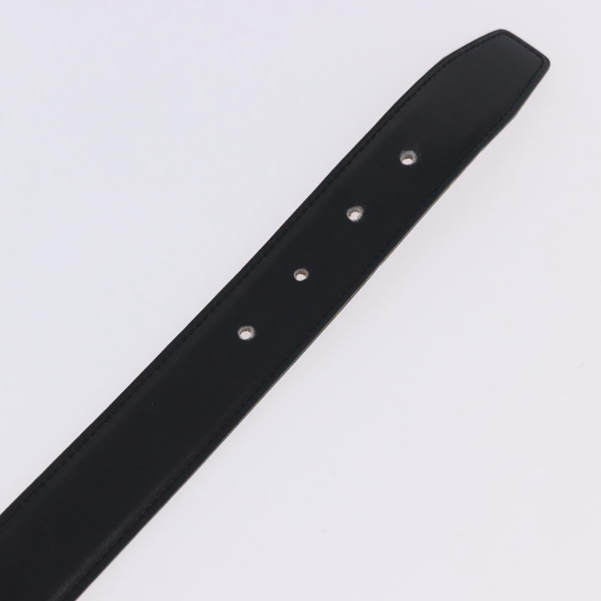 HERMES Constance H Belt Leather 33.9"" Black Gold Auth 204104