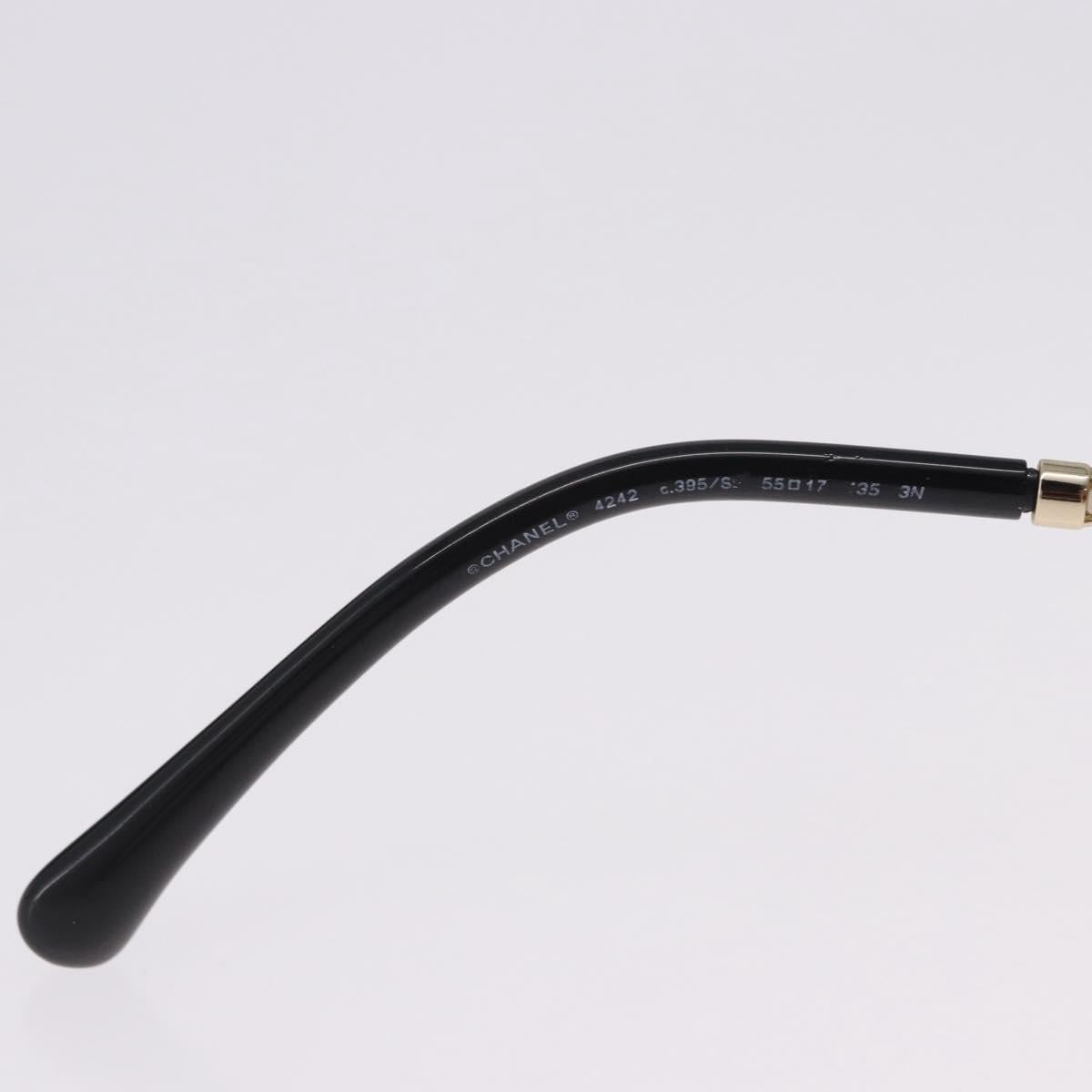 CHANEL Sunglasses metal Gold Tone CC Auth 204107M