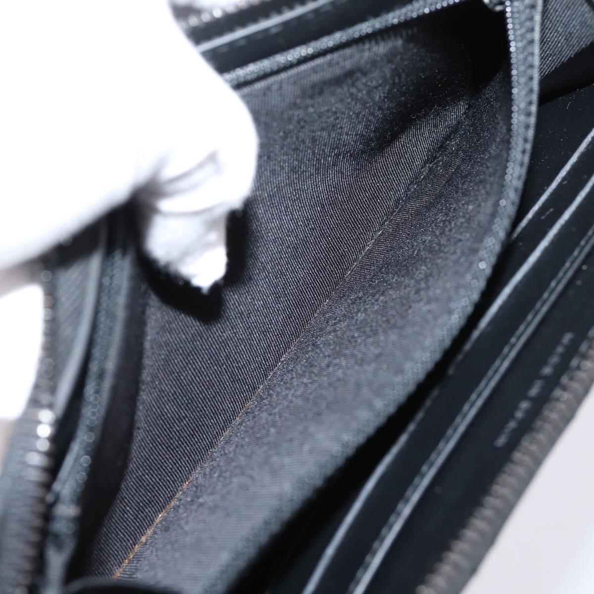 CHANEL Matelasse Long Wallet Leather Black CC Auth 204111V