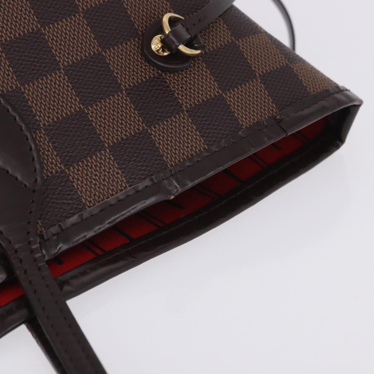 LOUIS VUITTON Damier Ebene Neverfull MM Tote Bag N51105 LV Auth 204128V