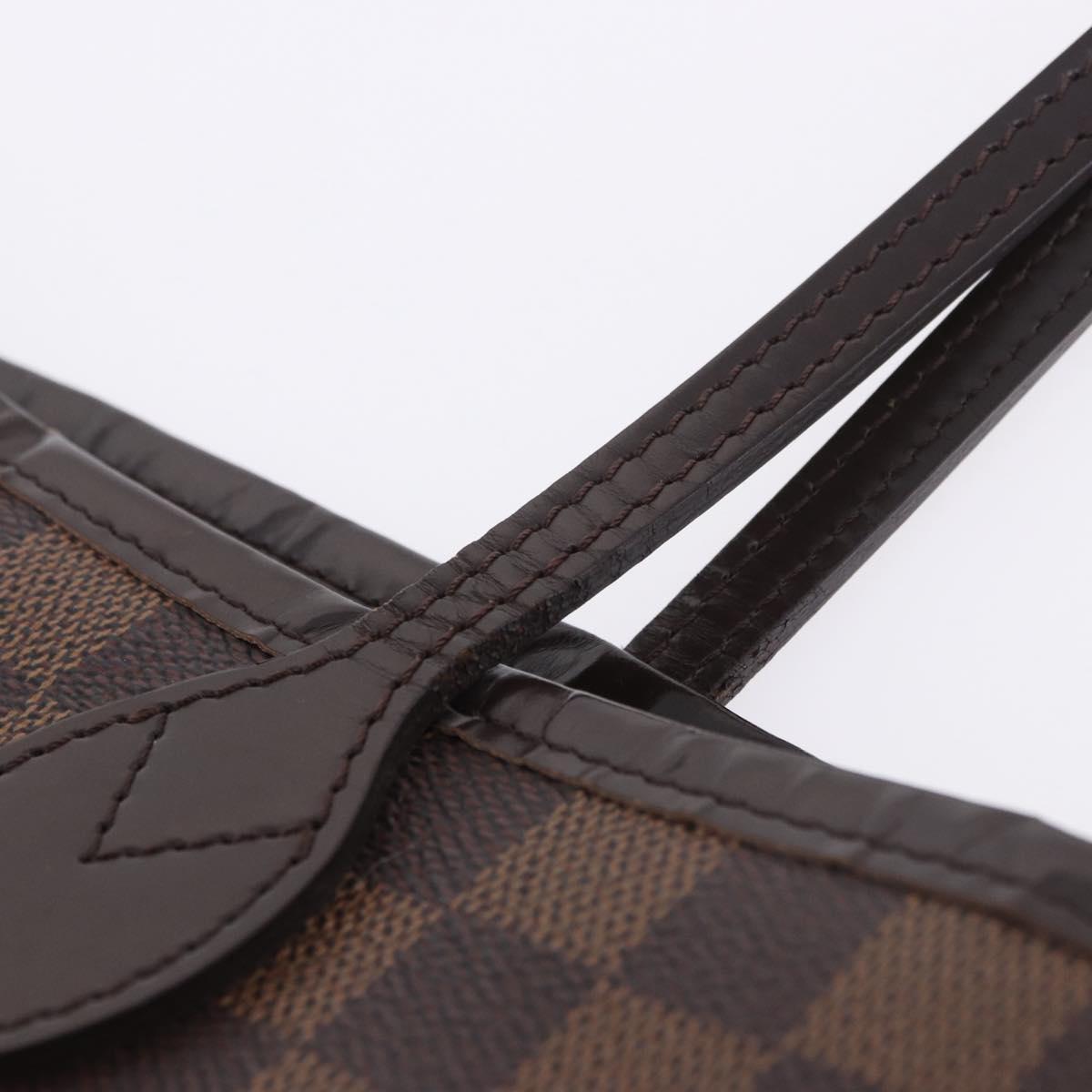 LOUIS VUITTON Damier Ebene Neverfull MM Tote Bag N51105 LV Auth 204128V