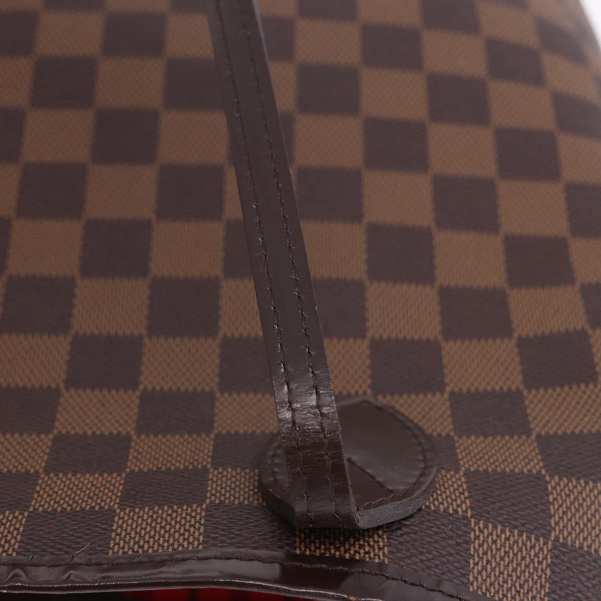 LOUIS VUITTON Damier Ebene Neverfull MM Tote Bag N51105 LV Auth 204128V