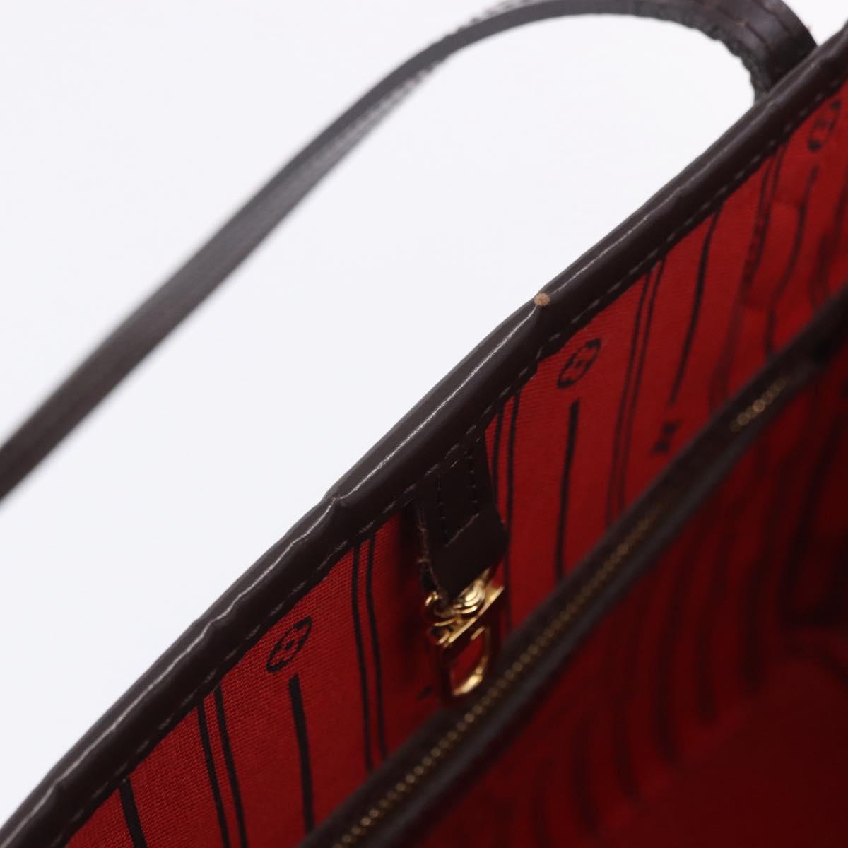 LOUIS VUITTON Damier Ebene Neverfull MM Tote Bag N51105 LV Auth 204128V