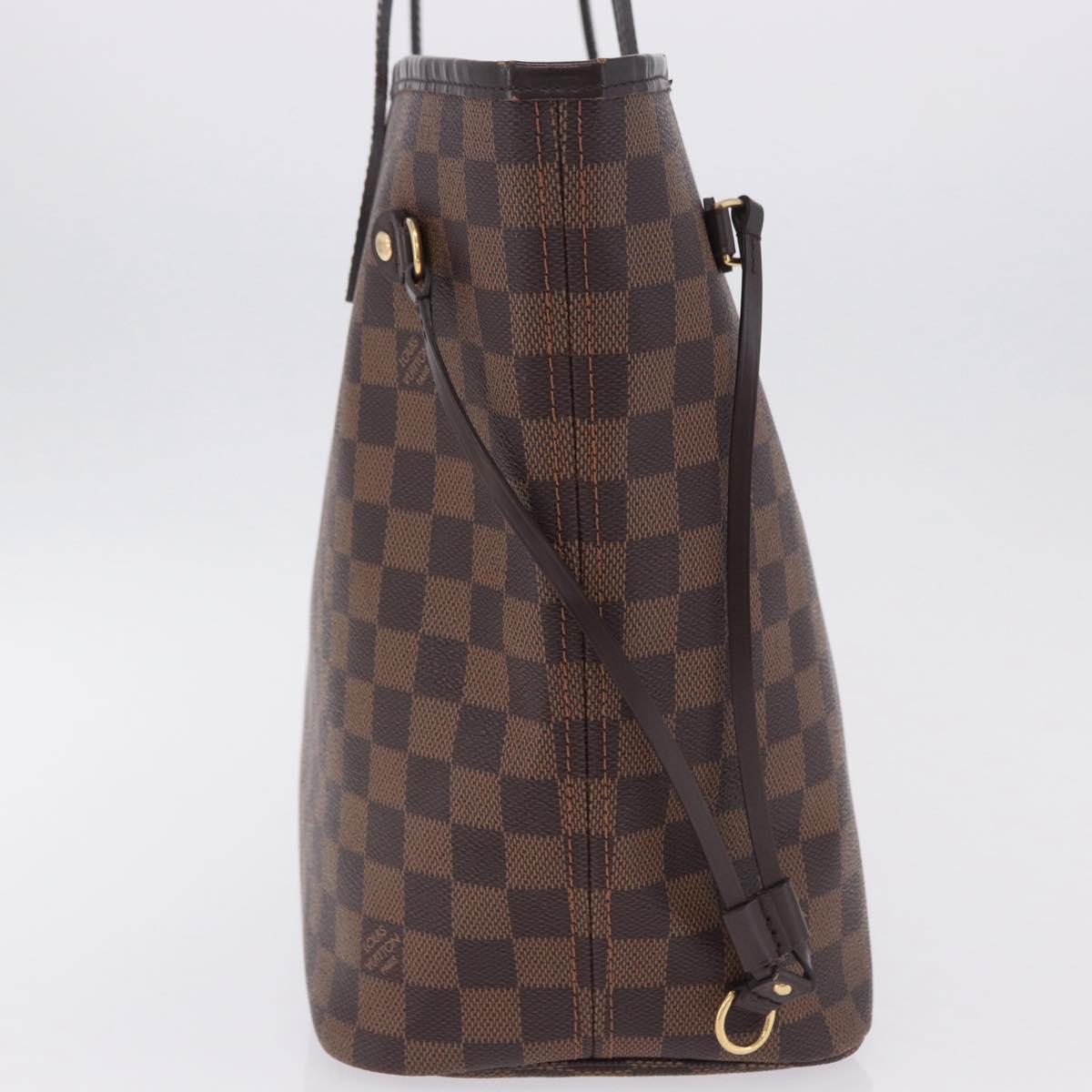 LOUIS VUITTON Damier Ebene Neverfull MM Tote Bag N51105 LV Auth 204128V