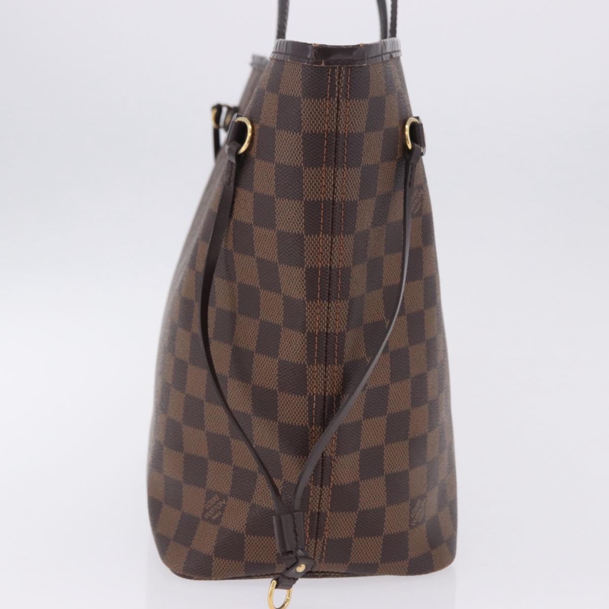 LOUIS VUITTON Damier Ebene Neverfull MM Tote Bag N51105 LV Auth 204128V