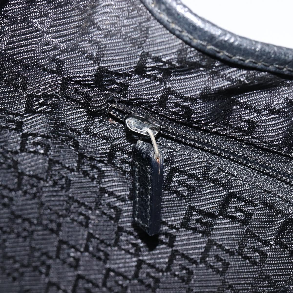 GUCCI Bamboo Jackie Shoulder Bag Canvas Black Silver 001 4060 Auth 204135A