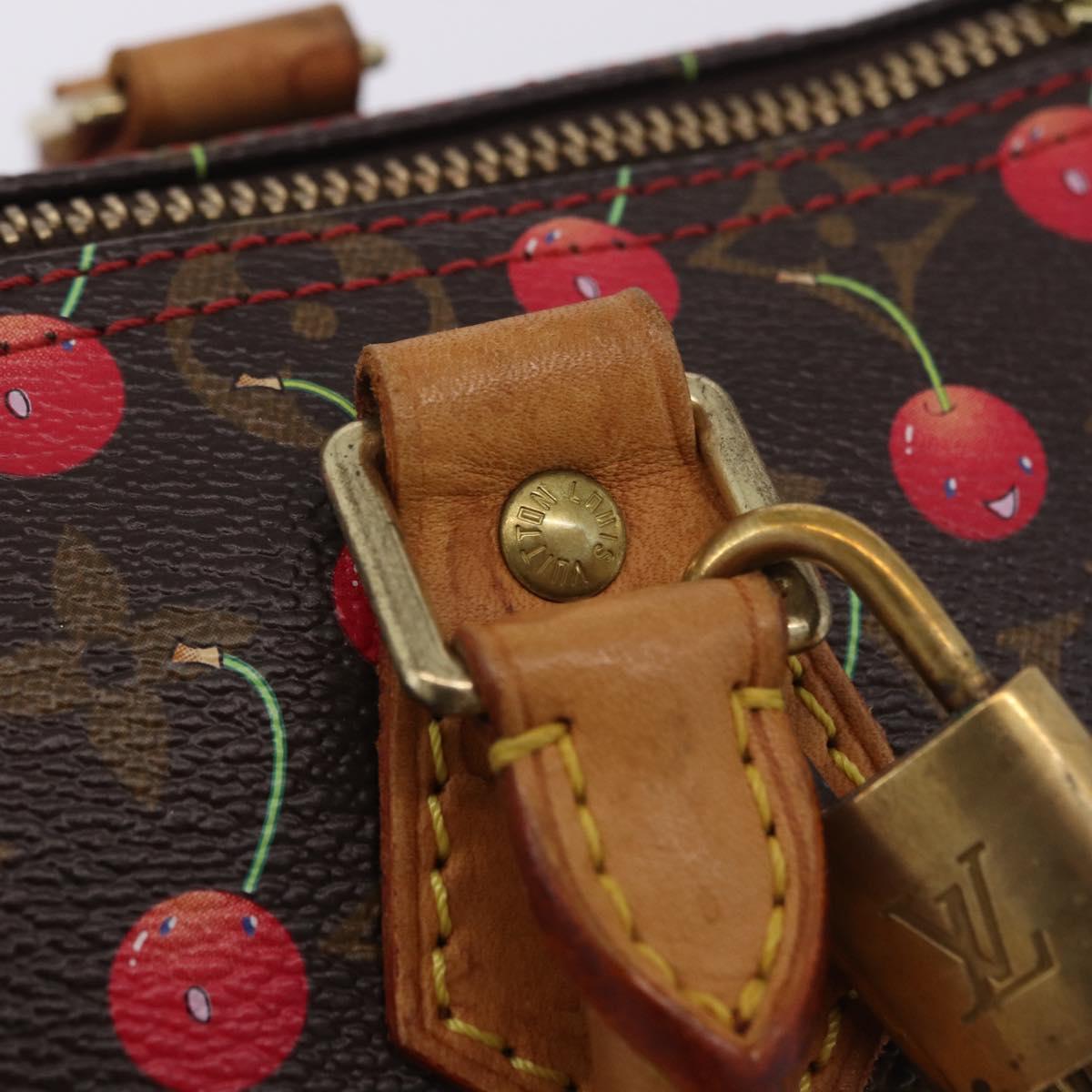 LOUIS VUITTON Monogram Cherry Speedy 25 Hand Bag M95009 LV Auth 204136SAV