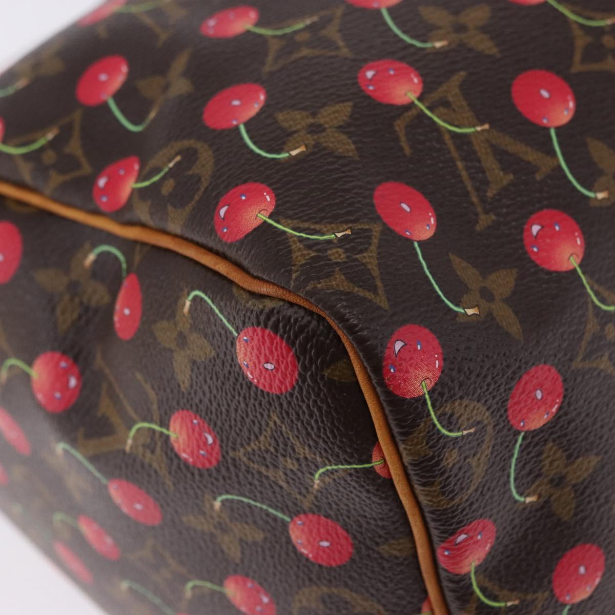 LOUIS VUITTON Monogram Cherry Speedy 25 Hand Bag M95009 LV Auth 204136SAV