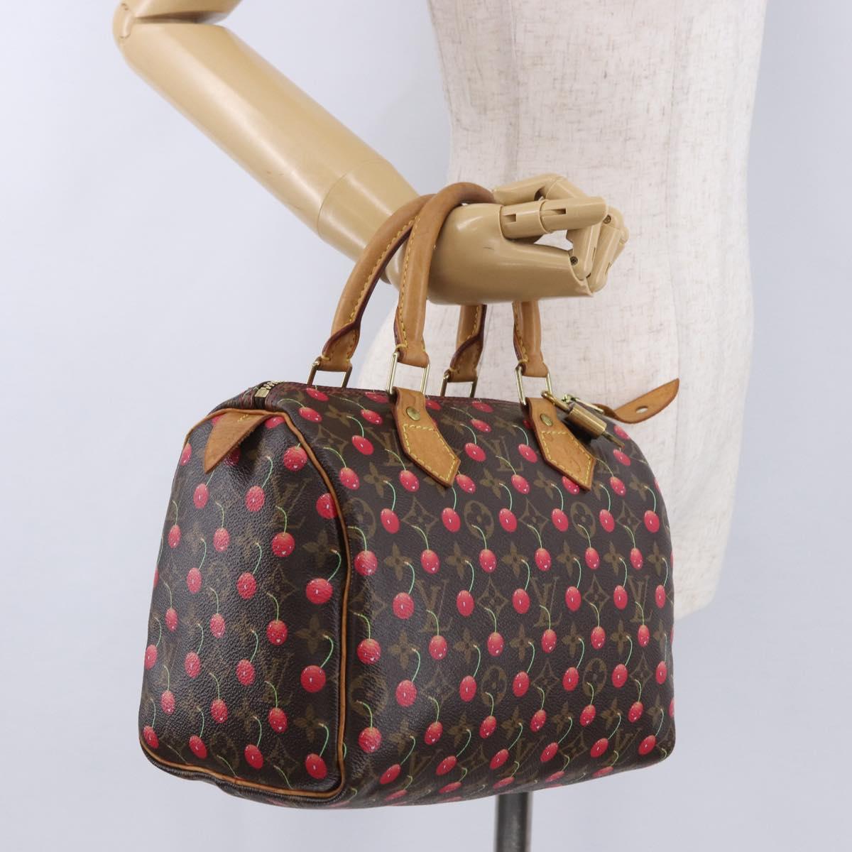 LOUIS VUITTON Monogram Cherry Speedy 25 Hand Bag M95009 LV Auth 204136SAV