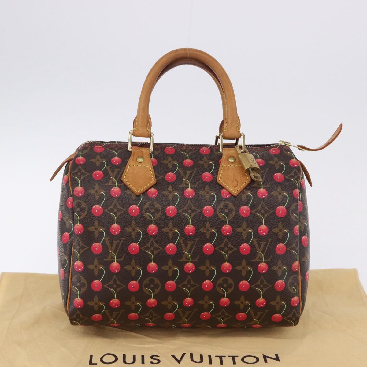 LOUIS VUITTON Monogram Cherry Speedy 25 Hand Bag M95009 LV Auth 204136SAV