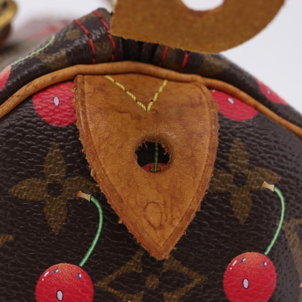 LOUIS VUITTON Monogram Cherry Speedy 25 Hand Bag M95009 LV Auth 204136SAV
