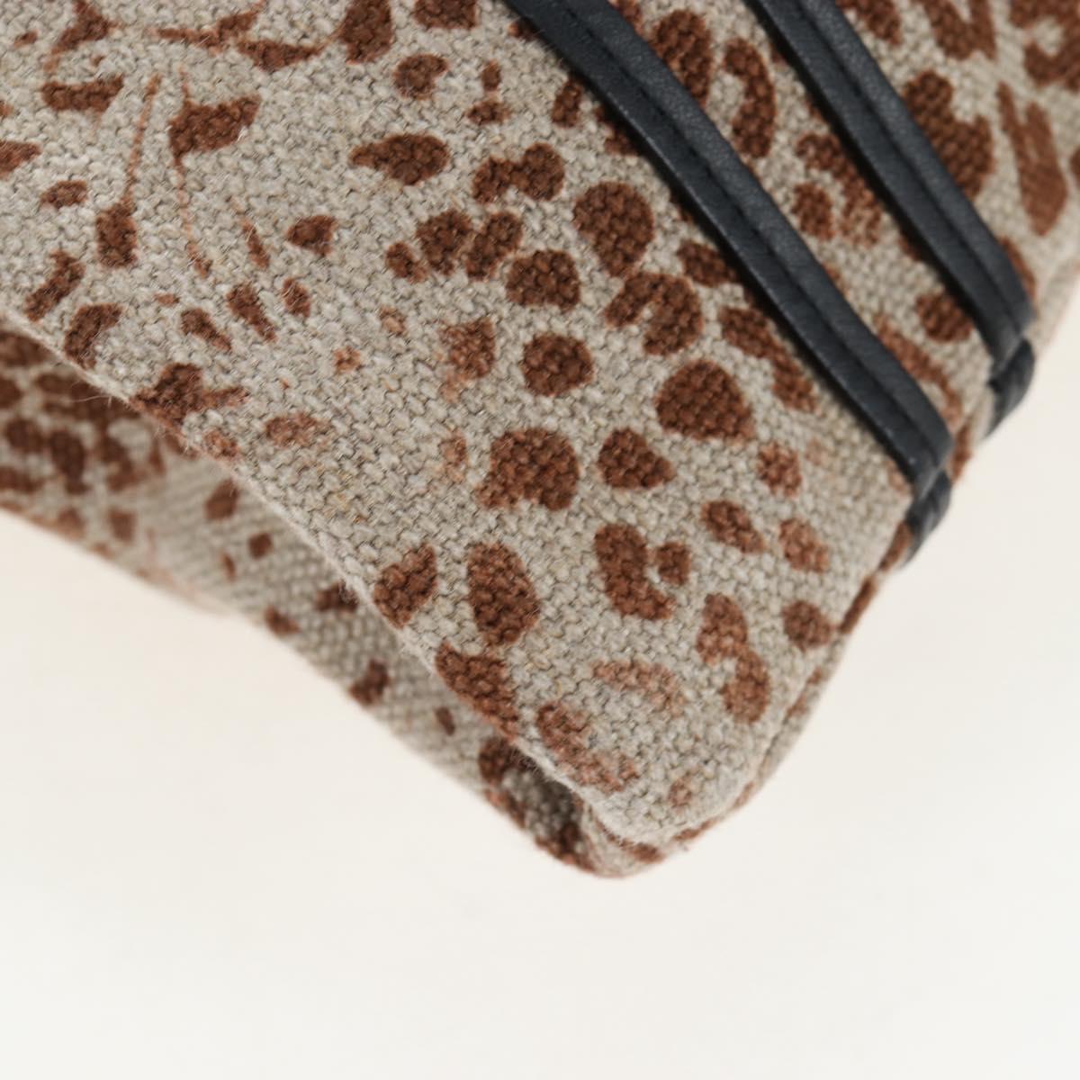 Chloe Hand Bag Canvas Beige Gold Auth 204138A