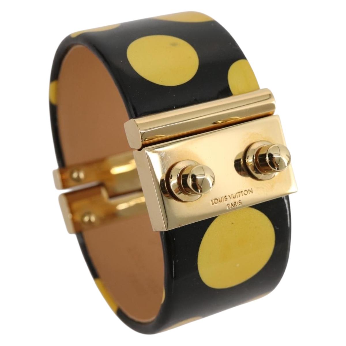 LOUIS VUITTON Vernis Infinity Dot Bracelet Yayoi Kusama Black LV Auth 204141V