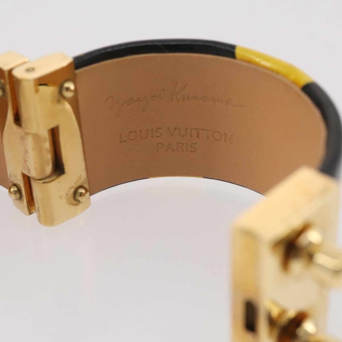 LOUIS VUITTON Vernis Infinity Dot Bracelet Yayoi Kusama Black LV Auth 204141V