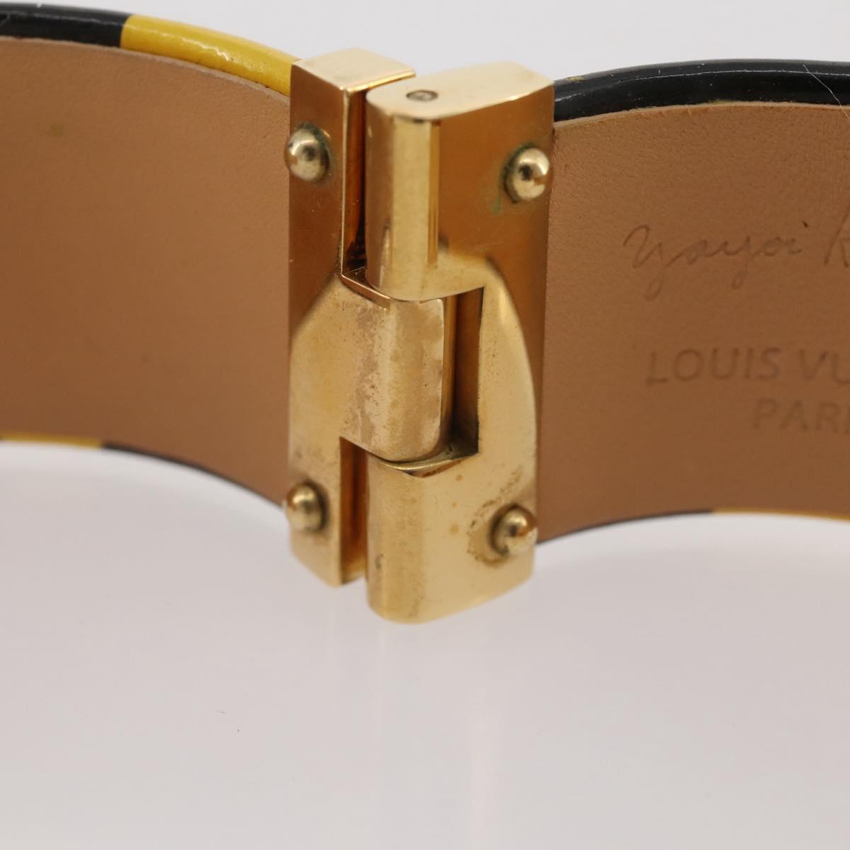 LOUIS VUITTON Vernis Infinity Dot Bracelet Yayoi Kusama Black LV Auth 204141V