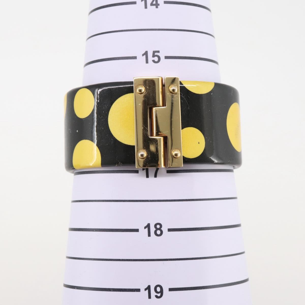 LOUIS VUITTON Vernis Infinity Dot Bracelet Yayoi Kusama Black LV Auth 204141V