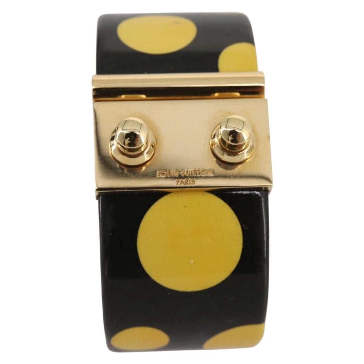 LOUIS VUITTON Vernis Infinity Dot Bracelet Yayoi Kusama Black LV Auth 204141V