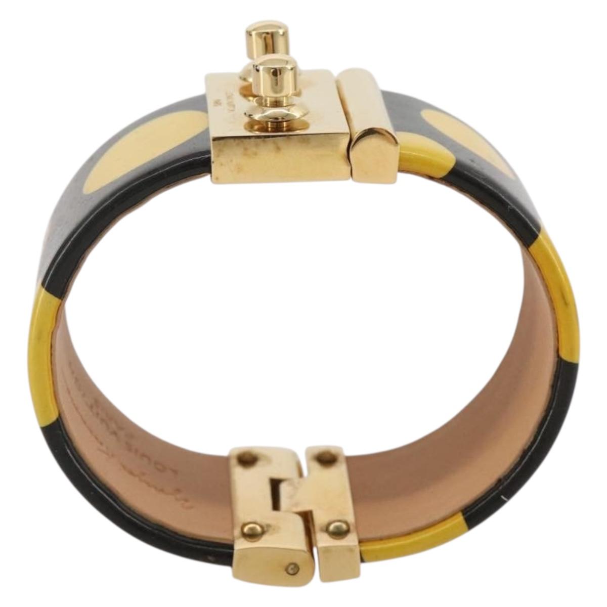 LOUIS VUITTON Vernis Infinity Dot Bracelet Yayoi Kusama Black LV Auth 204141V