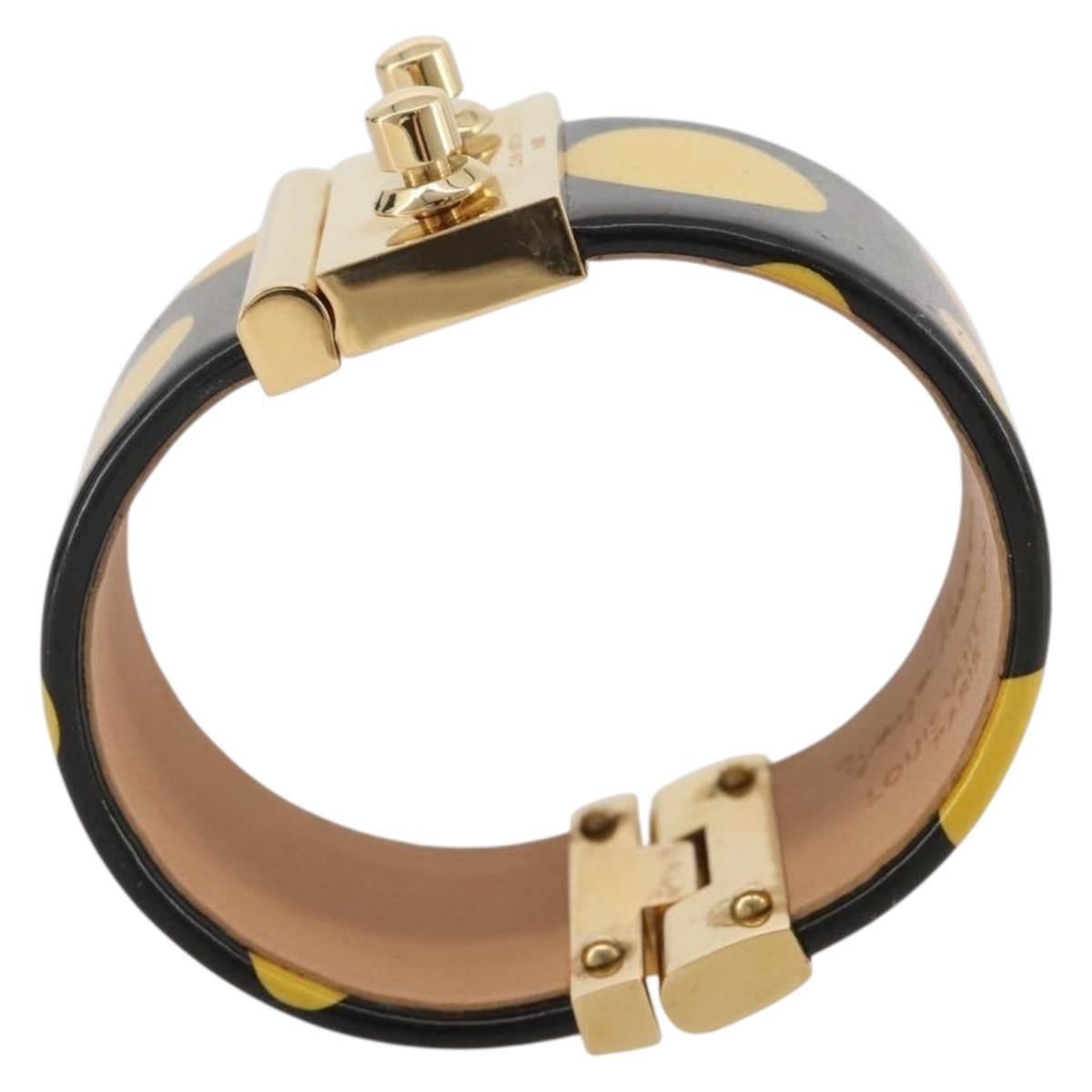 LOUIS VUITTON Vernis Infinity Dot Bracelet Yayoi Kusama Black LV Auth 204141V