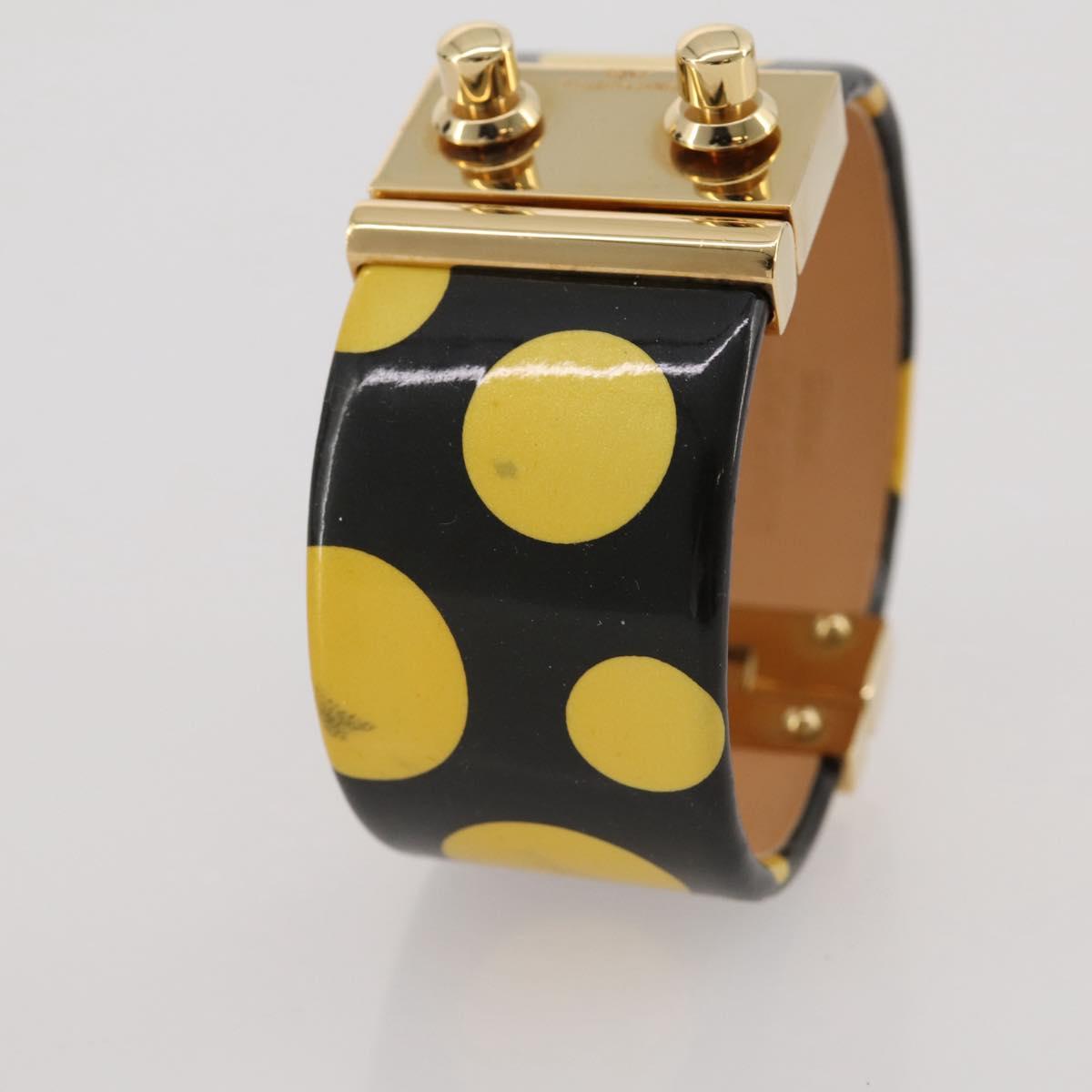 LOUIS VUITTON Vernis Infinity Dot Bracelet Yayoi Kusama Black LV Auth 204141V