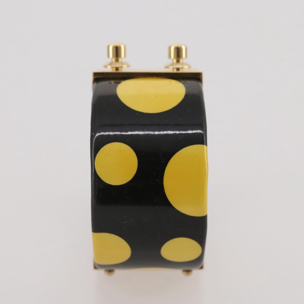 LOUIS VUITTON Vernis Infinity Dot Bracelet Yayoi Kusama Black LV Auth 204141V