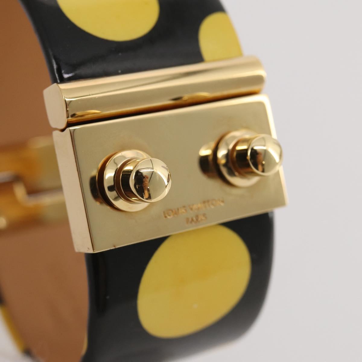 LOUIS VUITTON Vernis Infinity Dot Bracelet Yayoi Kusama Black LV Auth 204141V