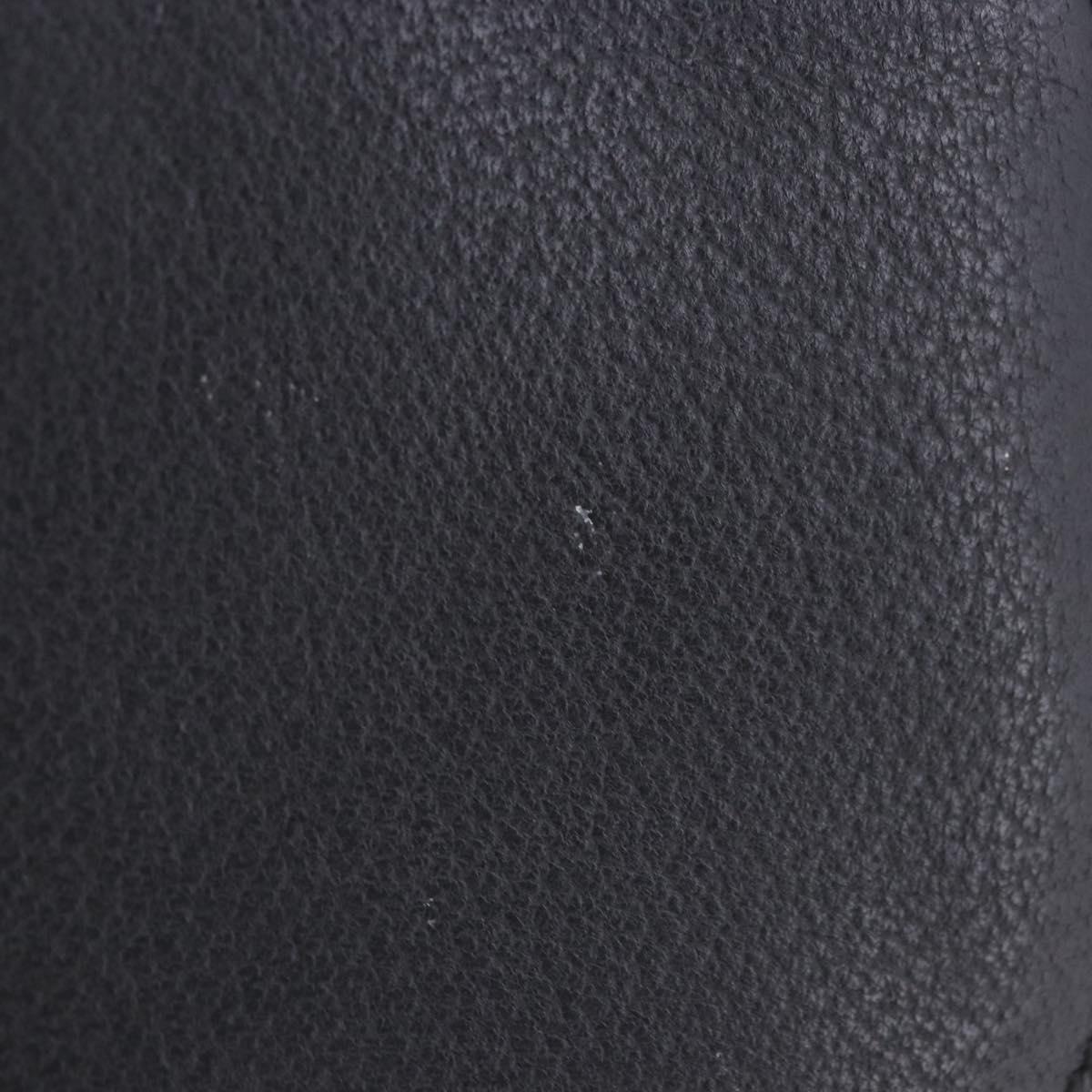 GUCCI Bamboo Hand Bag Leather Black Gold 000 2046 0188 Auth 204145V