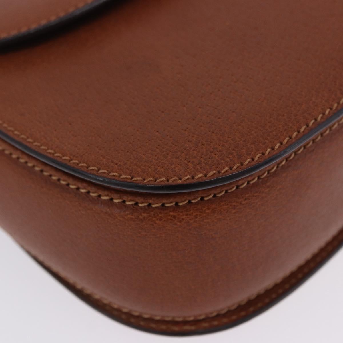 GUCCI Bamboo Hand Bag Leather Brown Gold 000 46 0188 Auth 204148V