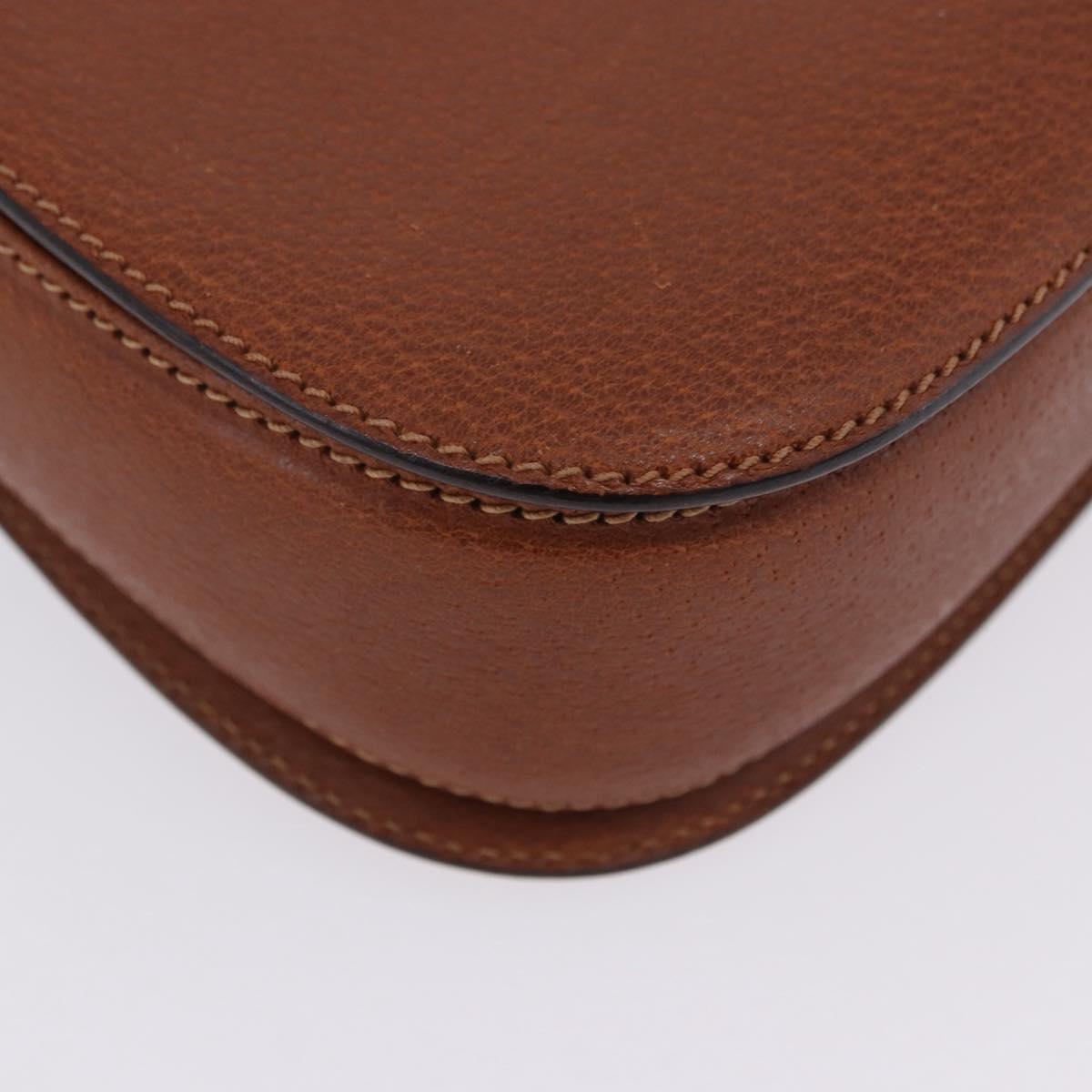 GUCCI Bamboo Hand Bag Leather Brown Gold 000 46 0188 Auth 204148V