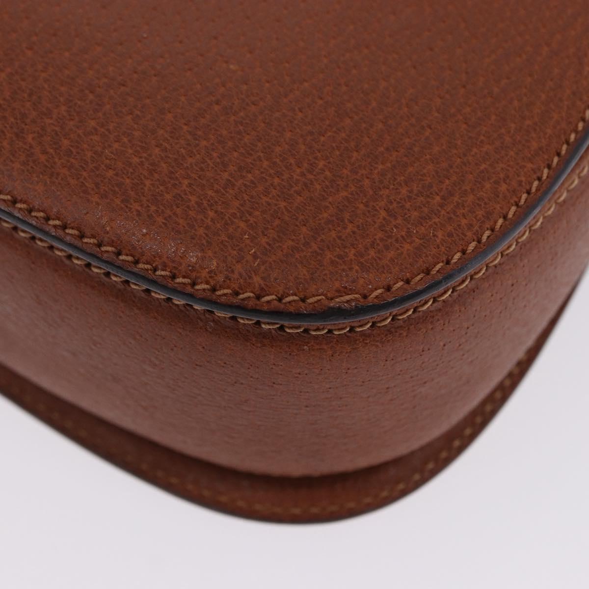 GUCCI Bamboo Hand Bag Leather Brown Gold 000 46 0188 Auth 204148V