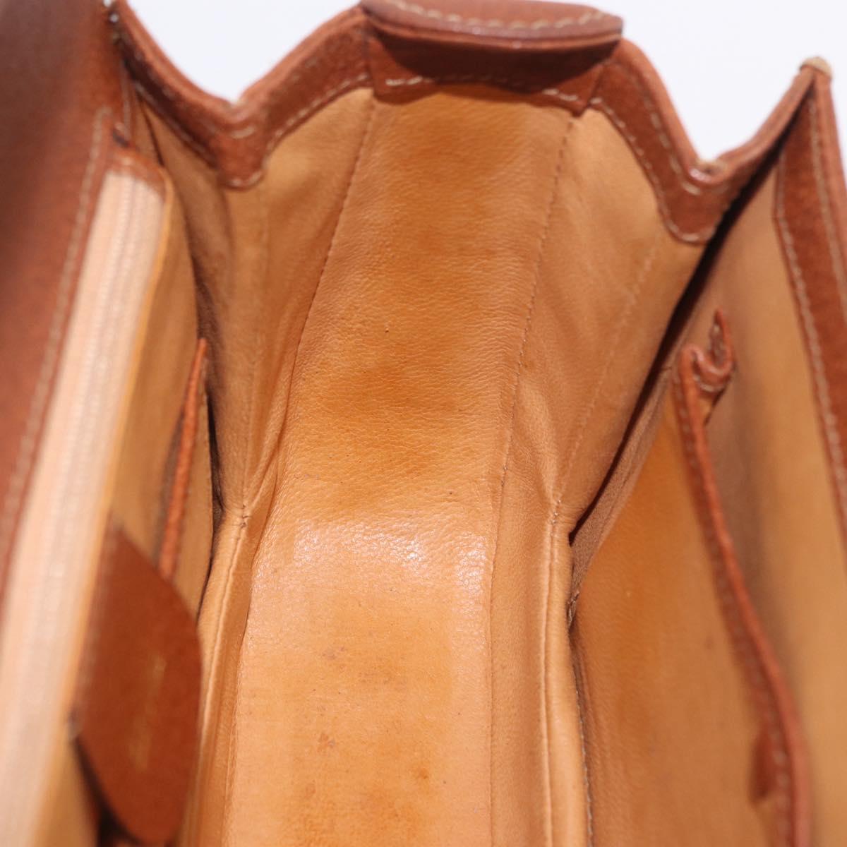 GUCCI Bamboo Hand Bag Leather Brown Gold 000 46 0188 Auth 204148V