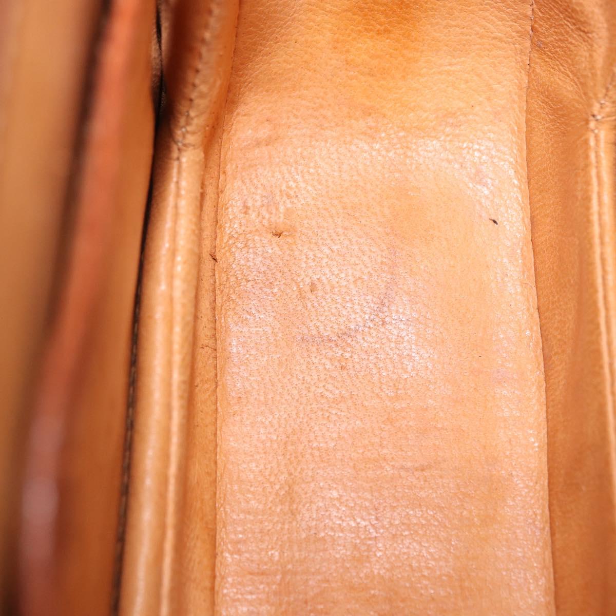 GUCCI Bamboo Hand Bag Leather Brown Gold 000 46 0188 Auth 204148V