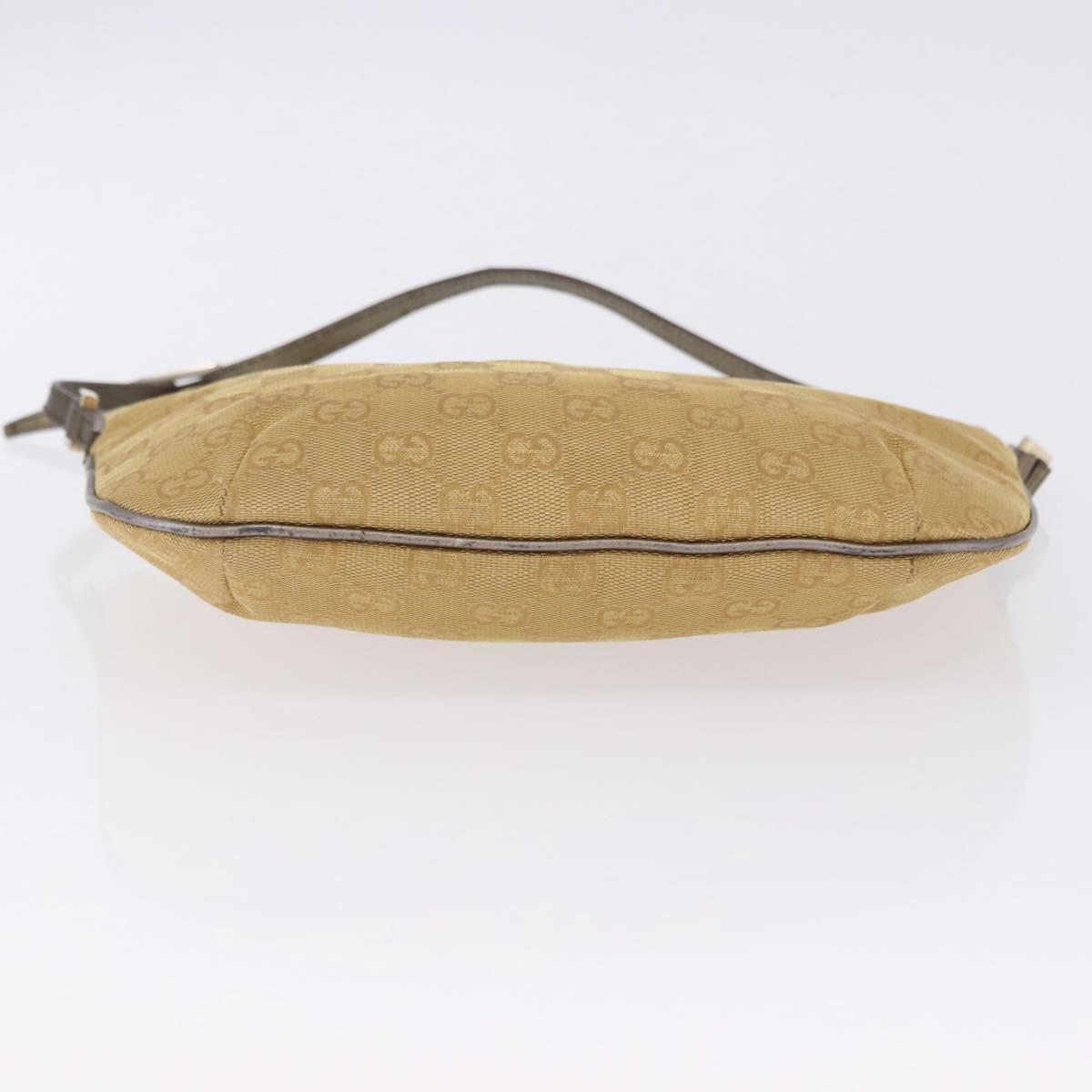 GUCCI GG Canvas Shoulder Bag Beige Gold 005 0813 Auth 204158