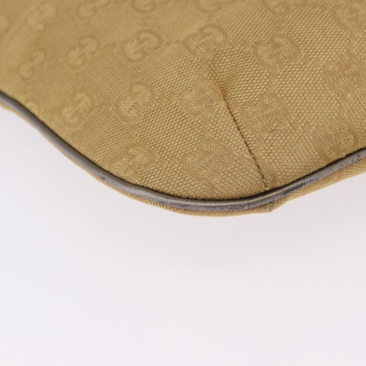 GUCCI GG Canvas Shoulder Bag Beige Gold 005 0813 Auth 204158