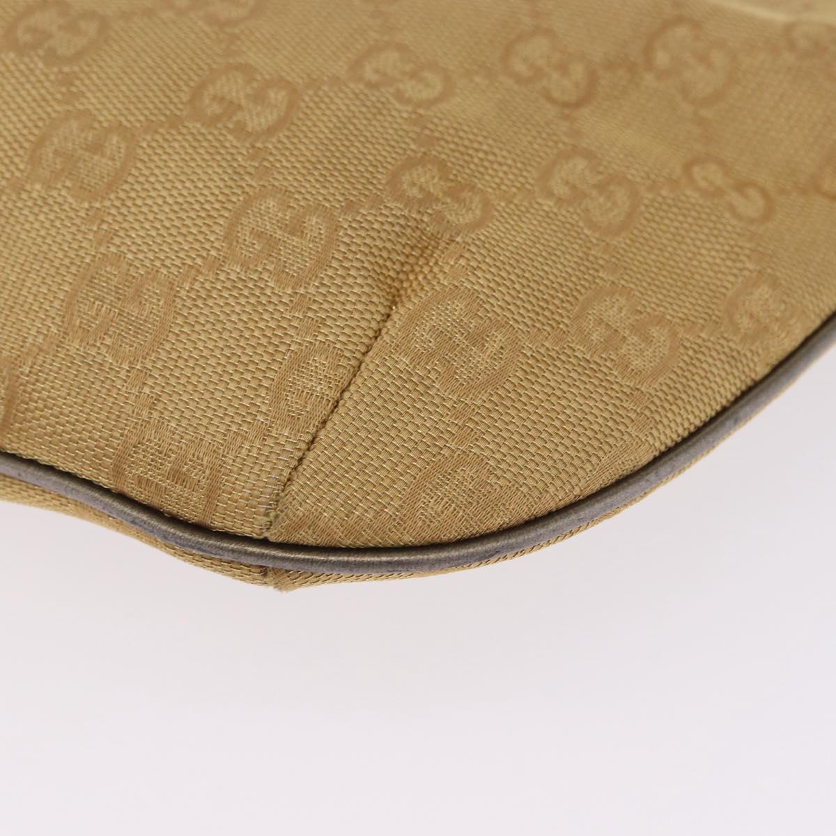 GUCCI GG Canvas Shoulder Bag Beige Gold 005 0813 Auth 204158