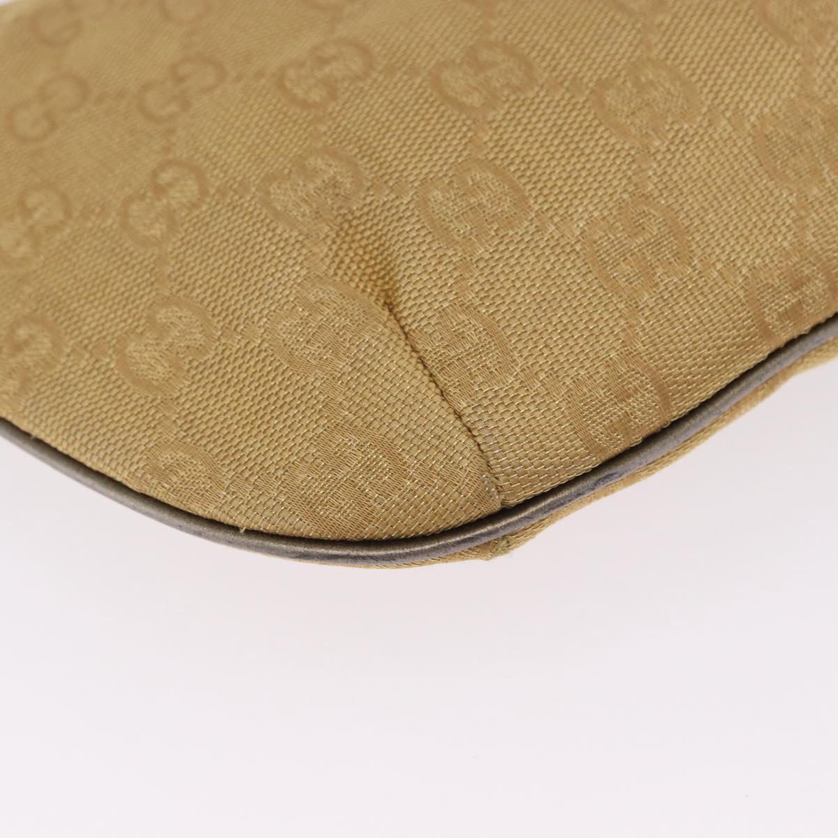 GUCCI GG Canvas Shoulder Bag Beige Gold 005 0813 Auth 204158