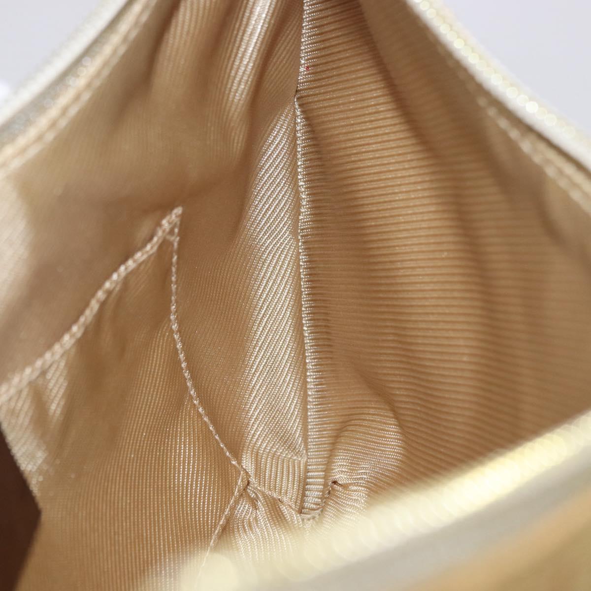 GUCCI GG Canvas Shoulder Bag Beige Gold 005 0813 Auth 204158