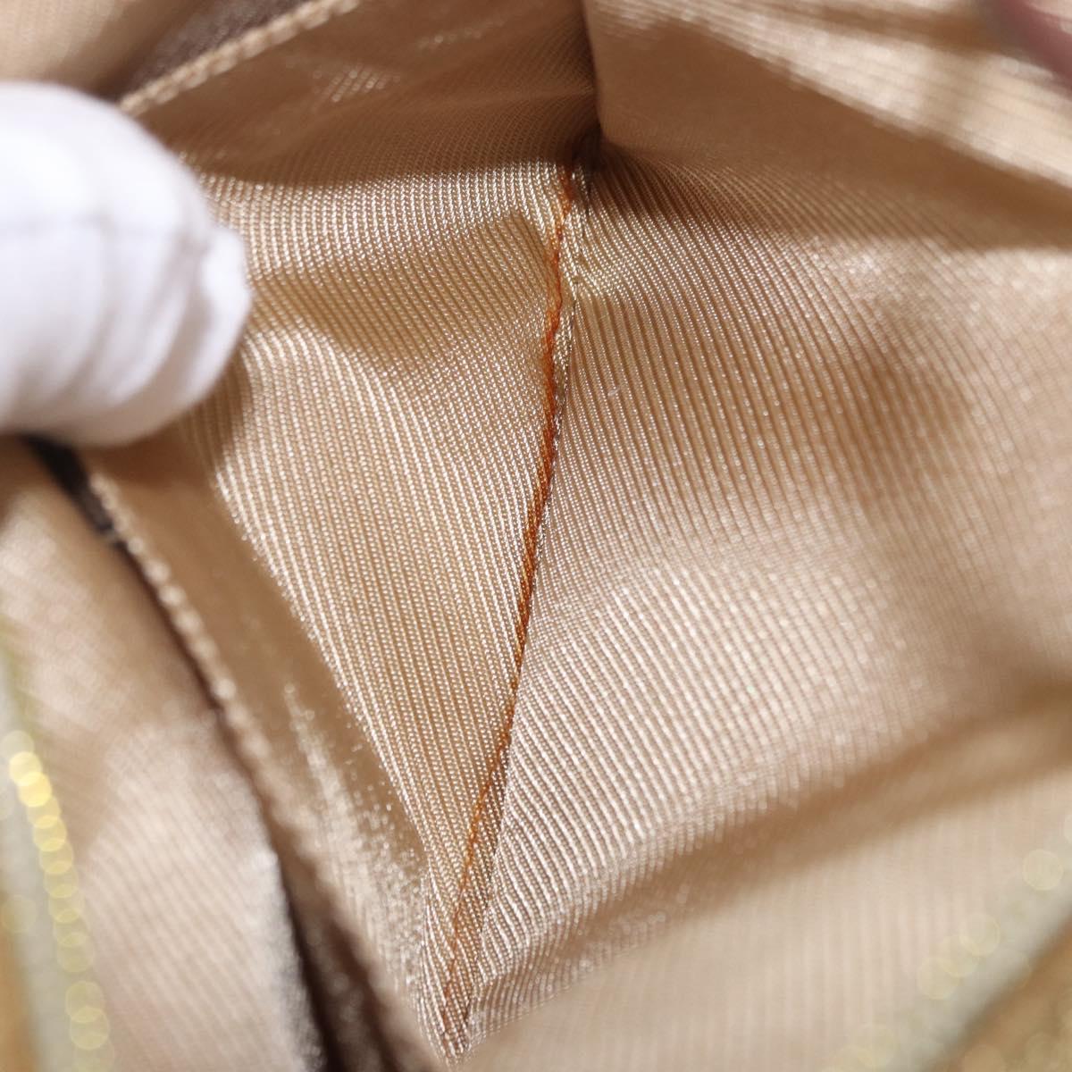 GUCCI GG Canvas Shoulder Bag Beige Gold 005 0813 Auth 204158