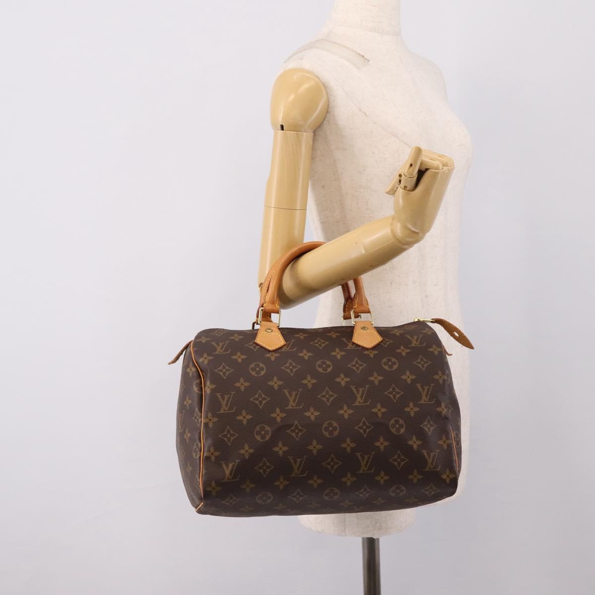 LOUIS VUITTON Monogram Speedy 30 Hand Bag M41526 LV Auth 204159V