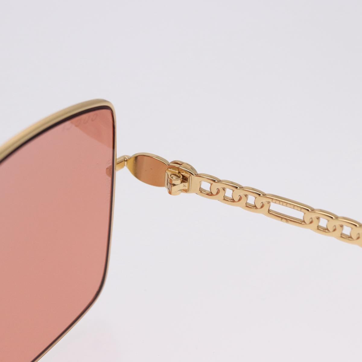 GUCCI Sunglasses metal Gold Tone Auth 204164M