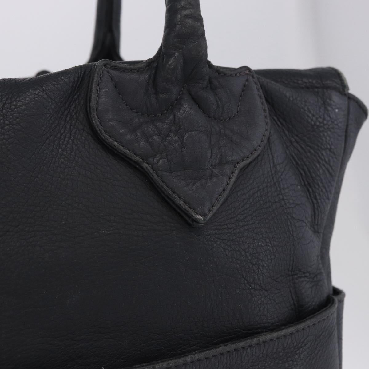 Chrome Hearts Tote Bag Leather Black Auth 204170V