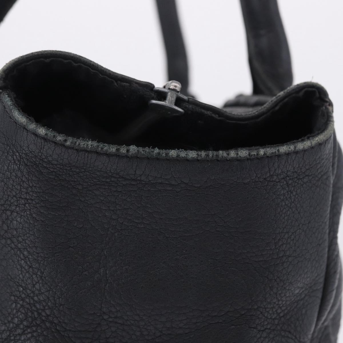 Chrome Hearts Tote Bag Leather Black Auth 204170V