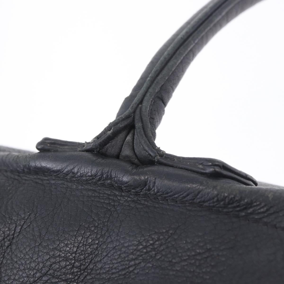 Chrome Hearts Tote Bag Leather Black Auth 204170V
