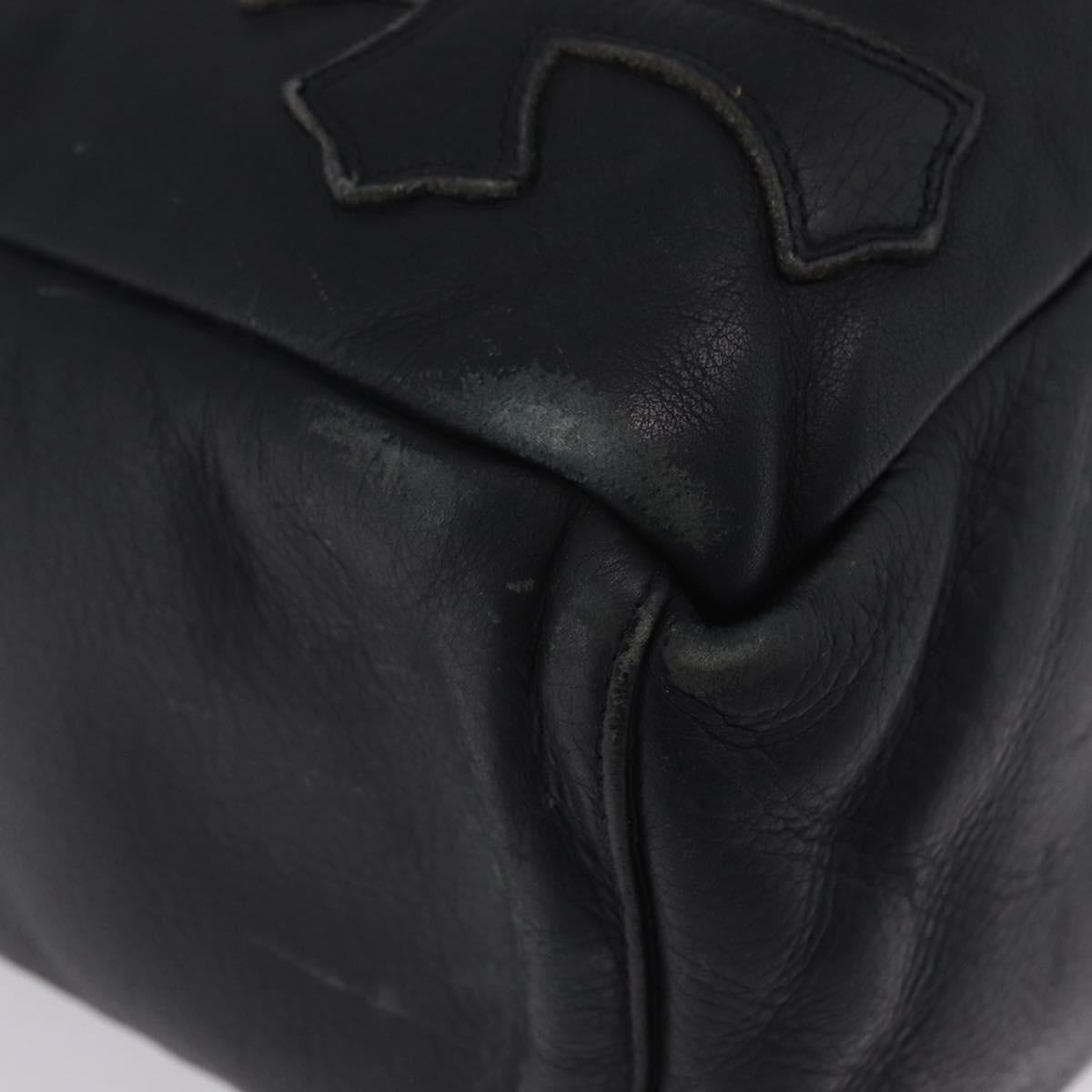 Chrome Hearts Tote Bag Leather Black Auth 204170V