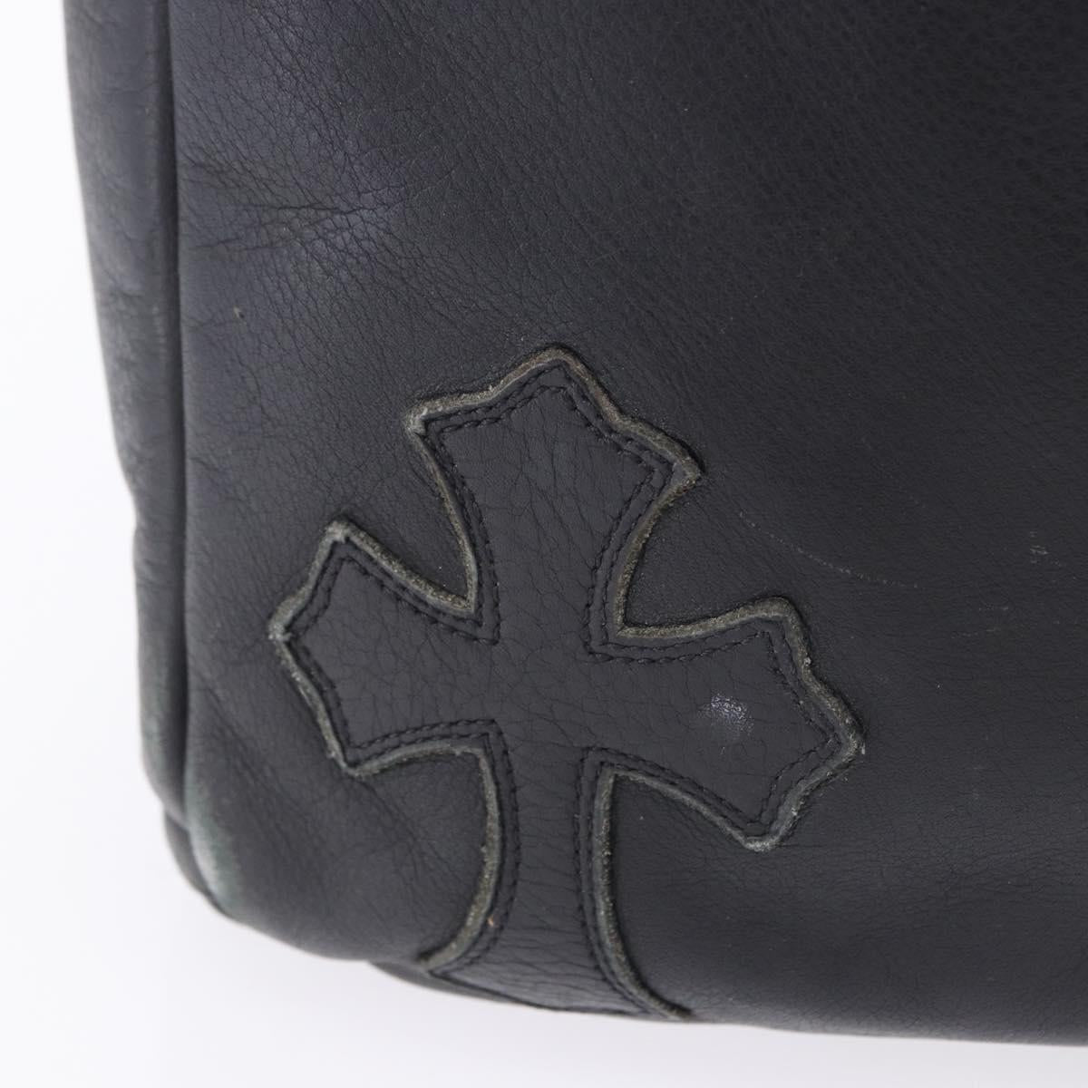 Chrome Hearts Tote Bag Leather Black Auth 204170V