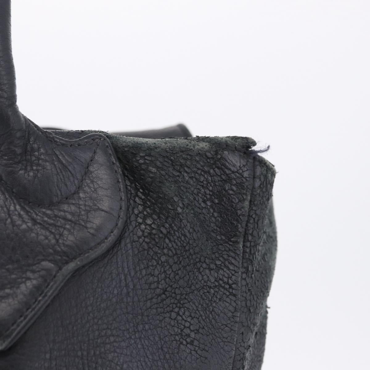 Chrome Hearts Tote Bag Leather Black Auth 204170V