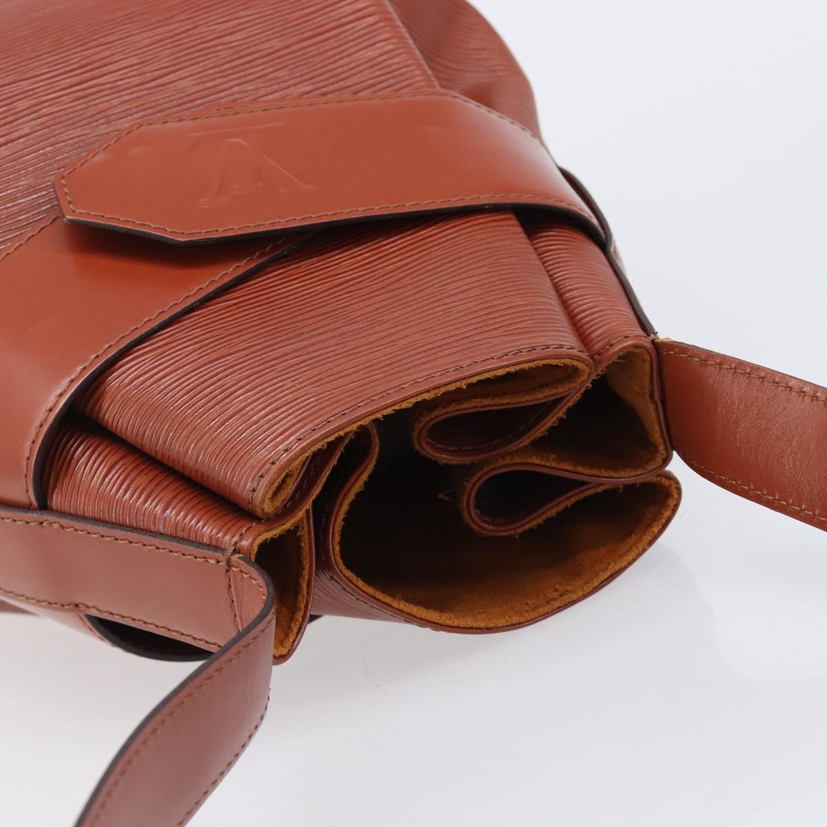 LOUIS VUITTON Epi Sac De Paul PM Shoulder Bag Brown M80203 LV Auth 204202A