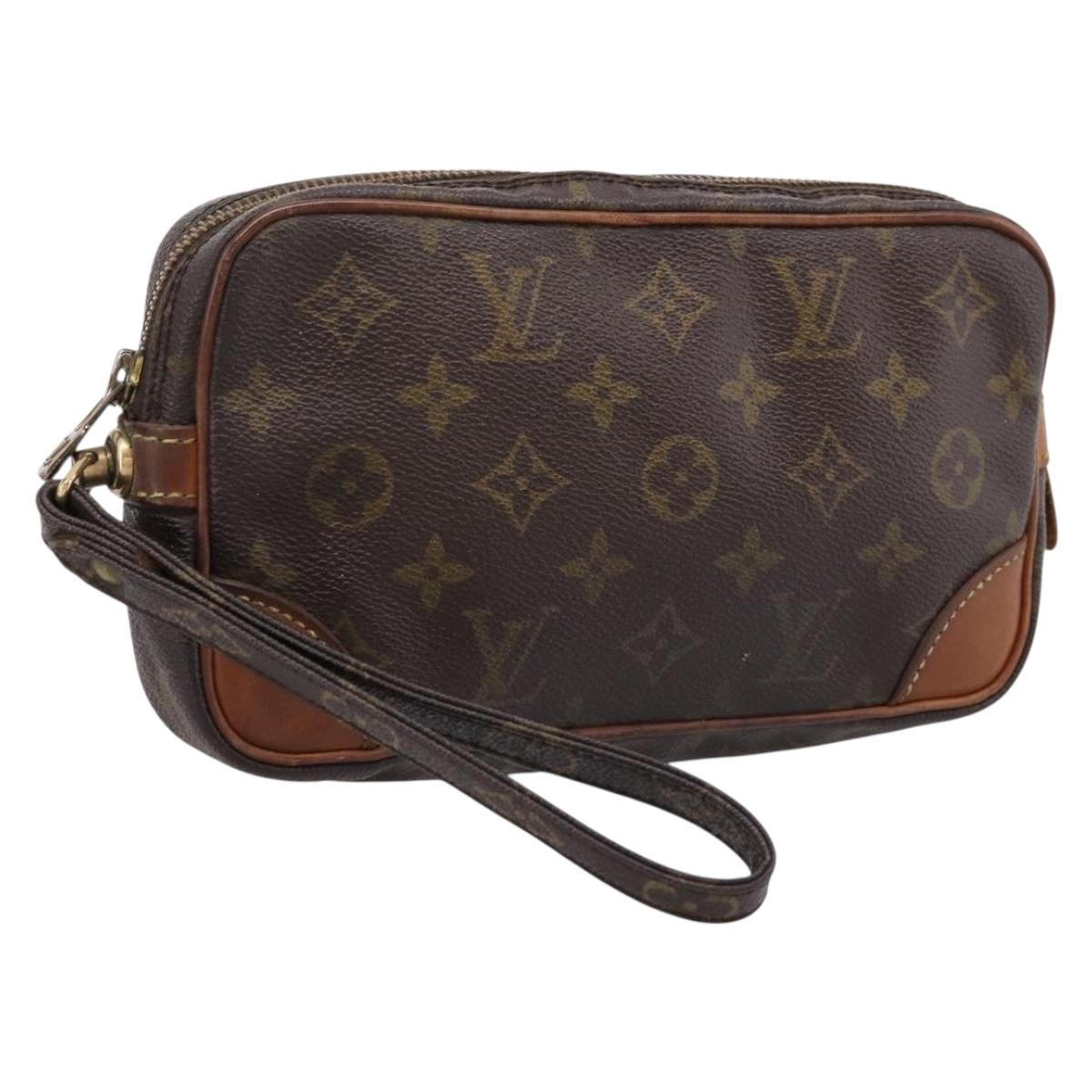 LOUIS VUITTON Monogram Marly Dragonne PM Clutch Bag M51827 LV Auth 204218