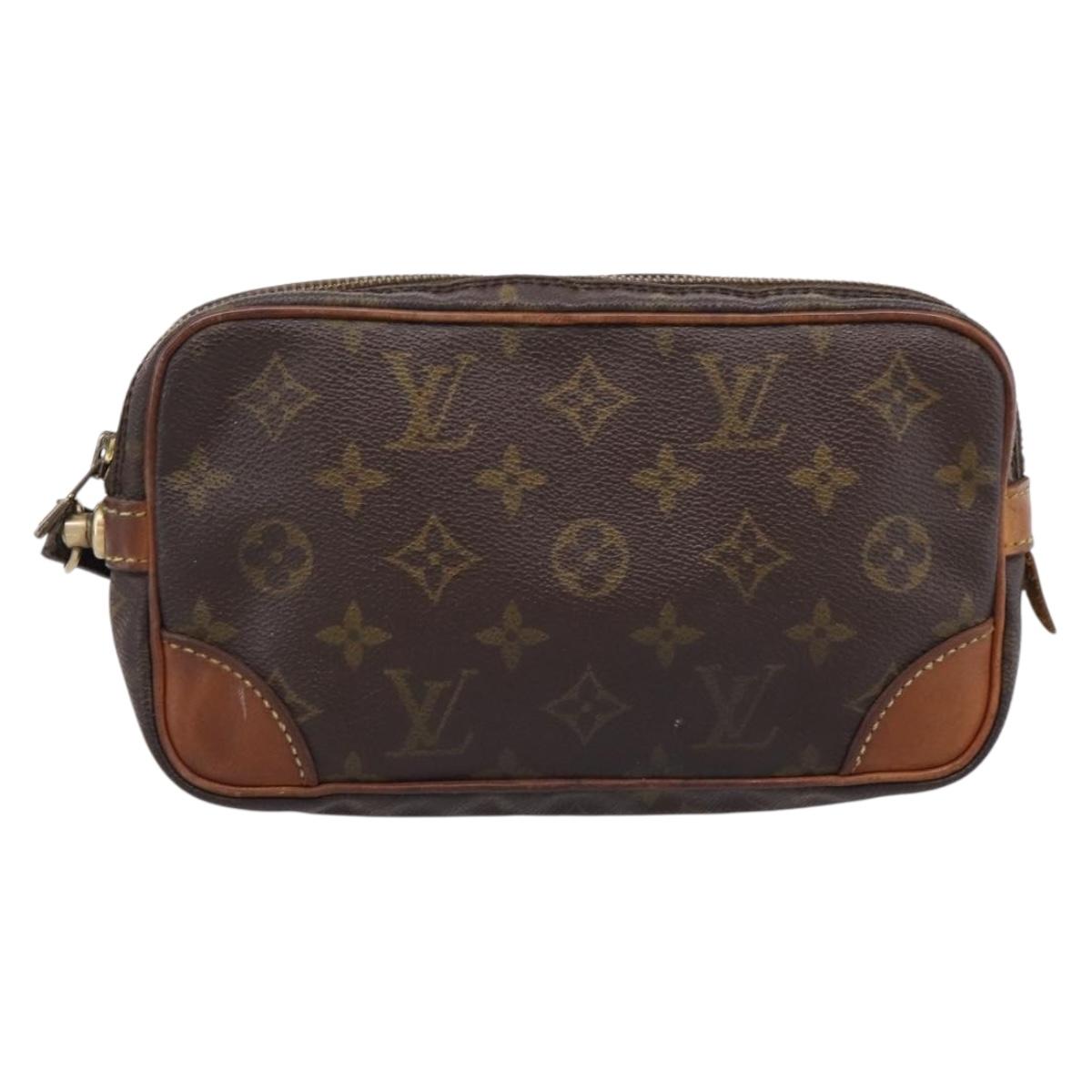 LOUIS VUITTON Monogram Marly Dragonne PM Clutch Bag M51827 LV Auth 204218